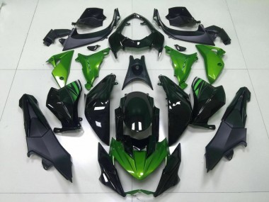 Kawasaki Z800 2013-2016 Verkleidungen - Grün Schwarz
