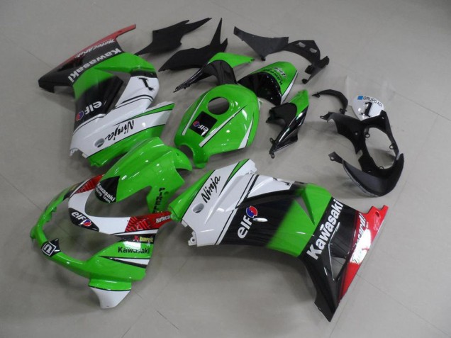 Kawasaki ZX 250R 2008-2012 Verkleidung - Grün Weiß Schwarz