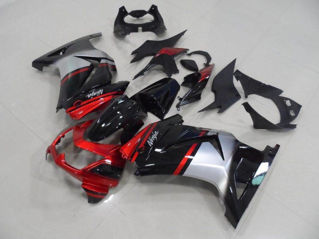 Kawasaki ZX 250R 2008-2012 Verkleidungen - Candy Rot Schwarz Silber