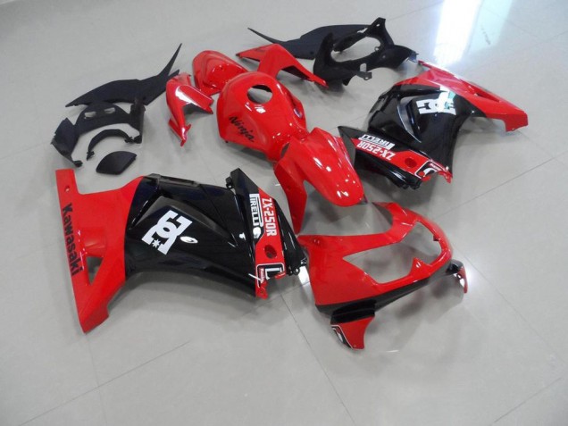 Kawasaki ZX 250R 2008-2012 Verkleidungen - Rot Schwarz