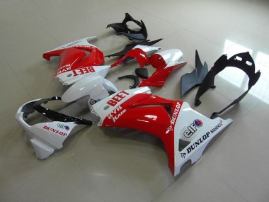 Kawasaki ZX 250R 2008-2012 Verkleidungen - Rot Weiß BEET