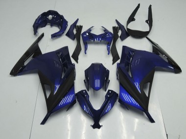 Kawasaki ZX 300R 2013-2016 Verkleidungen - Blau Schwarz