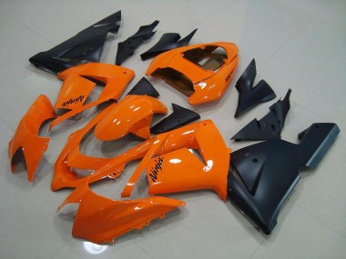 Kawasaki ZX10R 2003-2005 Verkleidungen - Orange Matt Schwarz