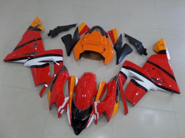 Kawasaki ZX10R 2003-2005 Verkleidungen - Orange Schwarz und Weiß