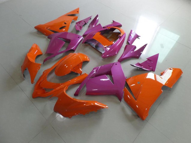 Kawasaki ZX10R 2003-2005 Verkleidungen - Orange und Rosa