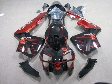 Kawasaki ZX10R 2003-2005 Verkleidungen - Schwarz Rot Racardi