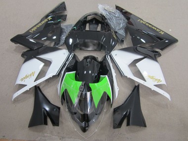 Kawasaki ZX10R 2003-2005 Verkleidungen - Schwarz Weiß Gold Ninja