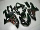 Kawasaki ZX10R 2006-2007 Verkleidung - Schwarz rote Flamme