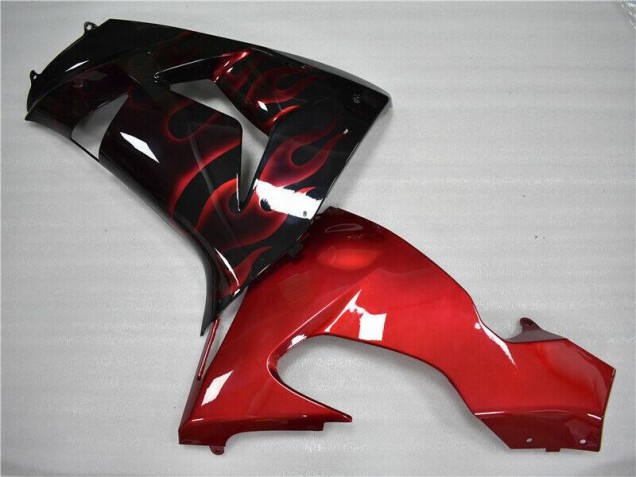 Kawasaki ZX10R 2006-2007 Verkleidungen - Rot Flamme