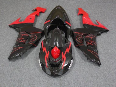 Kawasaki ZX10R 2006-2007 Verkleidungen - Schwarz Rot
