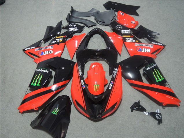 Kawasaki ZX10R 2006-2007 Verkleidungen - Schwarz Rote Touch4 Monster Kawasaki ZX10R 2006-2007 Verkleidungen - Schwarz Rote Touch4 Monster
