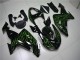 Kawasaki ZX10R 2006-2007 Verkleidungen - Schwarze Grüne Flamme Kawasaki ZX10R 2006-2007 Verkleidungen - Schwarze Grüne Flamme