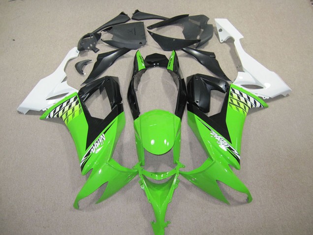 Kawasaki ZX10R 2008-2010 Verkleidungen - Schwarzer Grün Ninja