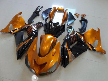 Kawasaki ZX14R ZZR 1400 2006-2011 Verkleidungen - Braun und Schwarz, kein Aufkleber