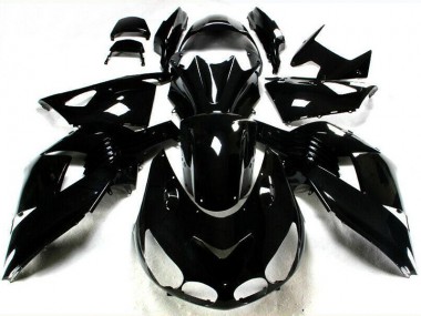 Kawasaki ZX14R ZZR 1400 2006-2011 Verkleidungen - Glänzend Schwarz