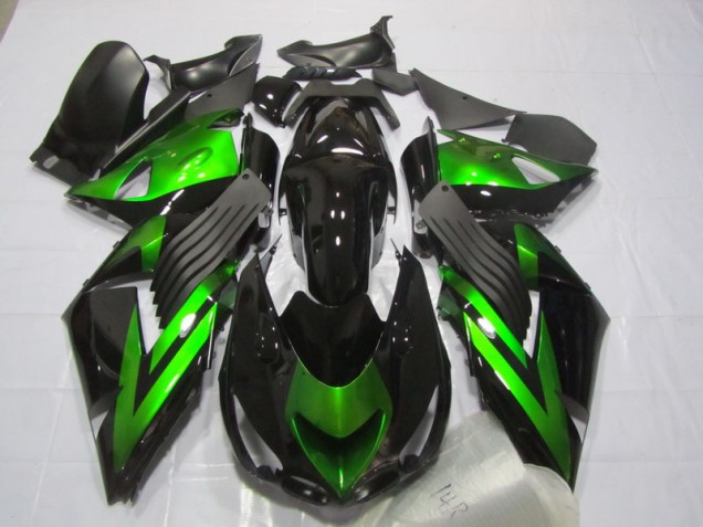 Kawasaki ZX14R ZZR 1400 2006-2011 Verkleidungen - Schwarz Grün Kawasaki ZX14R ZZR 1400 2006-2011 Verkleidungen - Schwarz Grün