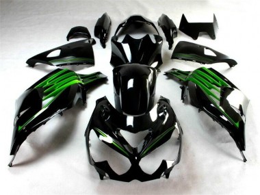 Kawasaki ZX14R ZZR 1400 2012-2021 Verkleidungen - Schwarz Grün