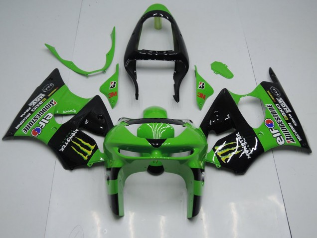 Kawasaki ZX6R 1998-1999 Verkleidungen - Grünes Monster