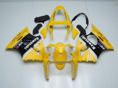 Kawasaki ZX6R 2000-2002 Verkleidungen - Gelb Arrow