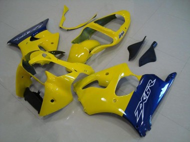 Kawasaki ZX6R 2000-2002 Verkleidungen - Gelb Blau