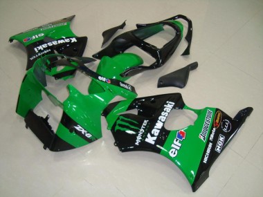 Kawasaki ZX6R 2000-2002 Verkleidungen - Grünes Monster