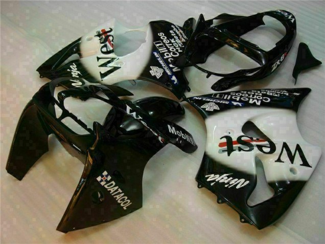 Kawasaki ZX6R 2000-2002 Verkleidungen - Schwarzer West Ninja