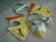 Kawasaki ZX6R 2000-2002 Verkleidungen - Weiß Gelb Flamme