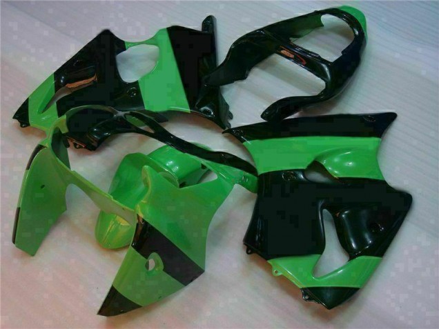 Kawasaki ZX6R 2000-2002 VollVerkleidungen & Plastik - Grün Schwarz