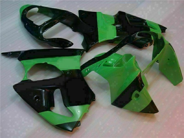Kawasaki ZX6R 2000-2002 VollVerkleidungen & Plastik - Grün Schwarz