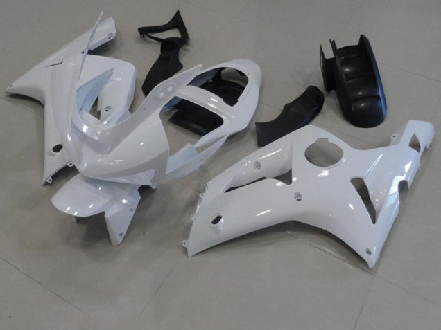 Kawasaki ZX6R 2003-2004 Verkleidungen - Weiß