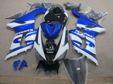 Kawasaki ZX6R 2005-2006 Verkleidungen - Blau Weiß