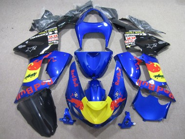 Kawasaki ZX6R 2005-2006 Verkleidungen - Blaur Rot Bull Ninja