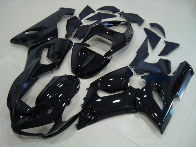 Kawasaki ZX6R 2005-2006 Verkleidungen - Glänzend Schwarz Kawasaki ZX6R 2005-2006 Verkleidungen - Glänzend Schwarz
