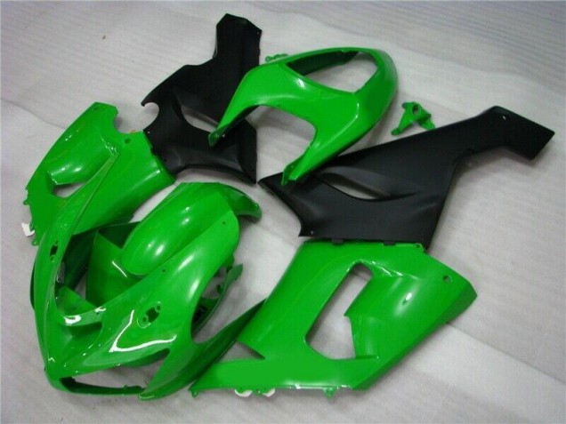 Kawasaki ZX6R 2005-2006 Verkleidungen - Grün Matt schwarz Kawasaki ZX6R 2005-2006 Verkleidungen - Grün Matt schwarz