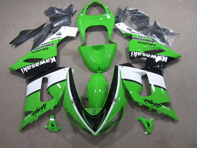 Kawasaki ZX6R 2005-2006 Verkleidungen - Grün Weiß Schwarz Ninja 636