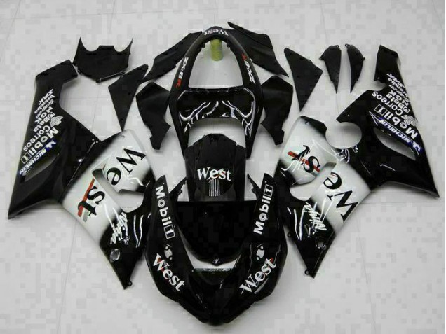 Kawasaki ZX6R 2005-2006 Verkleidungen Komplett Sets - Schwarz