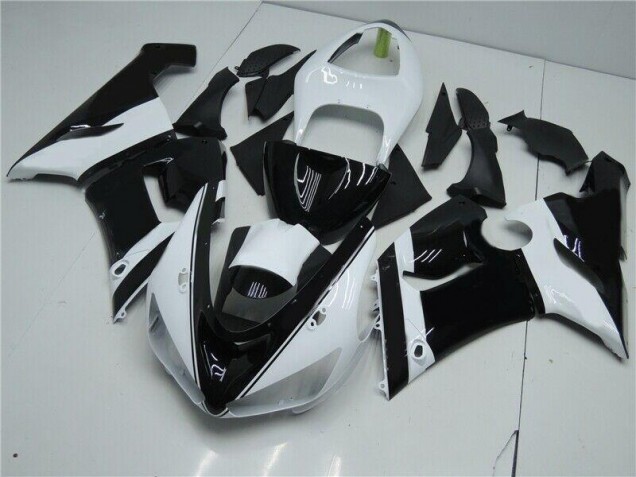 Kawasaki ZX6R 2005-2006 Verkleidungen - Schwarz Weiß Kawasaki ZX6R 2005-2006 Verkleidungen - Schwarz Weiß