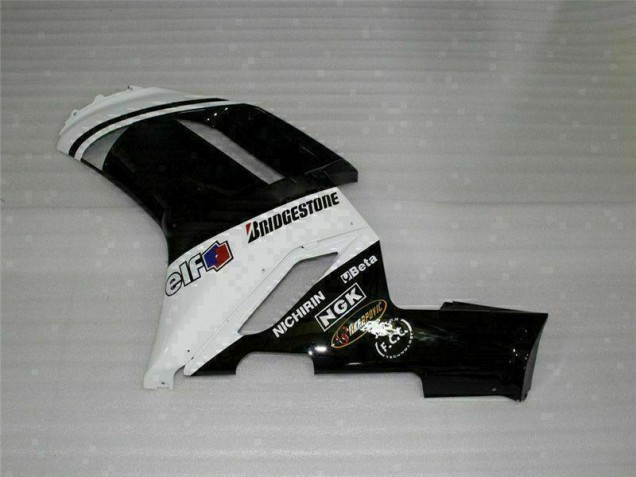 Kawasaki ZX6R 2007-2008 Verkleidung - Schwarz Weiß
