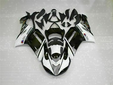 Kawasaki ZX6R 2007-2008 Verkleidung - Schwarz Weiß