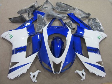 Kawasaki ZX6R 2007-2008 Verkleidungen - Blau Weiß Monster