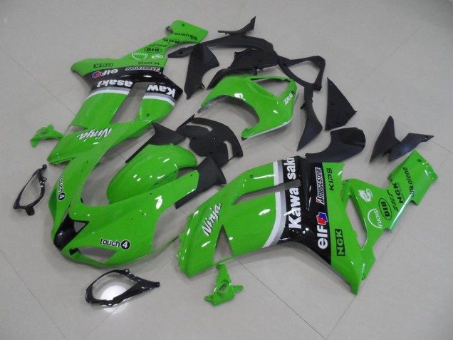 Kawasaki ZX6R 2007-2008 Verkleidungen - Grün Pfeil