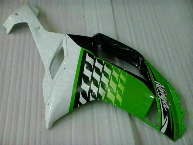 Kawasaki ZX6R 2007-2008 Verkleidungen - Grüner Weißer Ninja