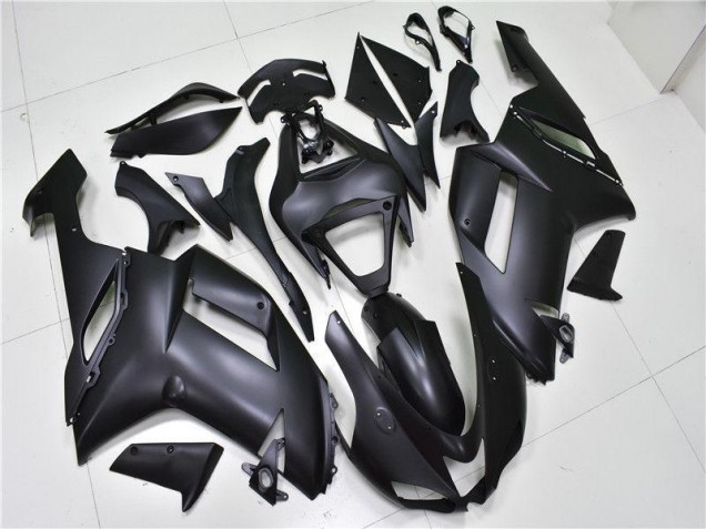 Kawasaki ZX6R 2007-2008 Verkleidungen - Matt Schwarz