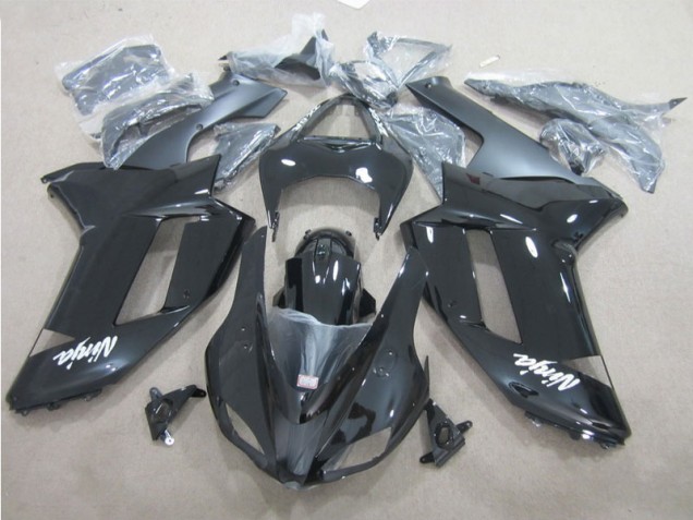 Kawasaki ZX6R 2007-2008 Verkleidungen - Schwarz Weiß