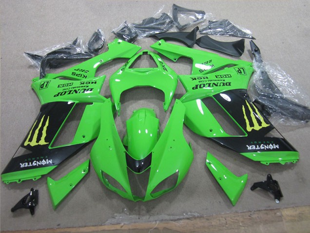Kawasaki ZX6R 2007-2008 Verkleidungen - Weiß Blau Ninja