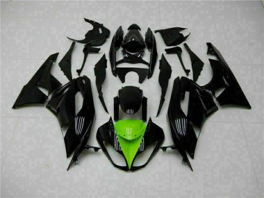 Kawasaki ZX6R 2009-2012 Verkleidung - Schwarz Grün