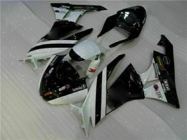 Kawasaki ZX6R 2009-2012 Verkleidung - Schwarz Weiß 3M Touch4