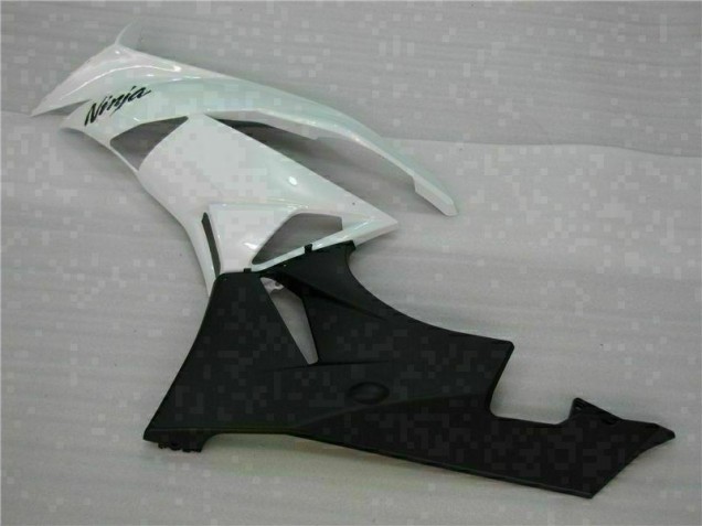 Kawasaki ZX6R 2009-2012 Verkleidung - Weiß Schwarz Kawasaki ZX6R 2009-2012 Verkleidung - Weiß Schwarz
