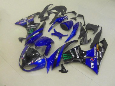 Kawasaki ZX6R 2009-2012 Verkleidungen - Blau Monster
