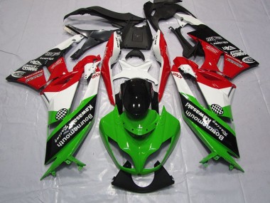 Kawasaki ZX6R 2009-2012 Verkleidungen - Grün Rot